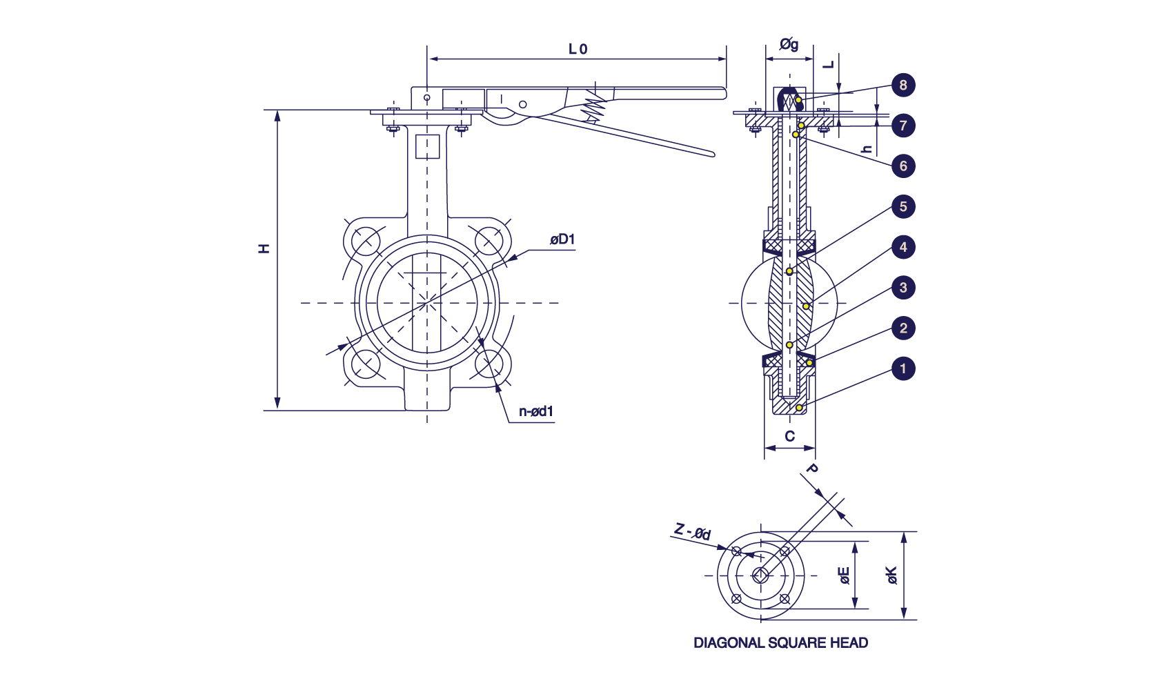 ANSI 150# CAST IRON WAFER TYPE BUTTERFLY VALVE