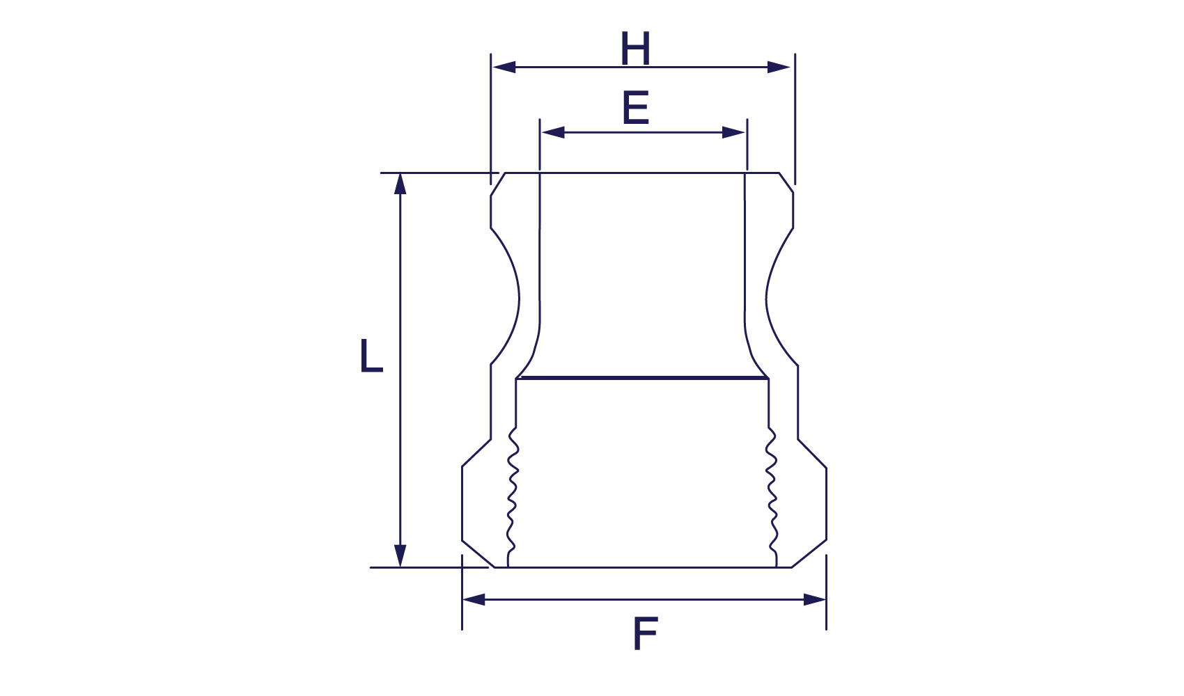 TYPE A MALE ADAPTER x FEMALE THREAD