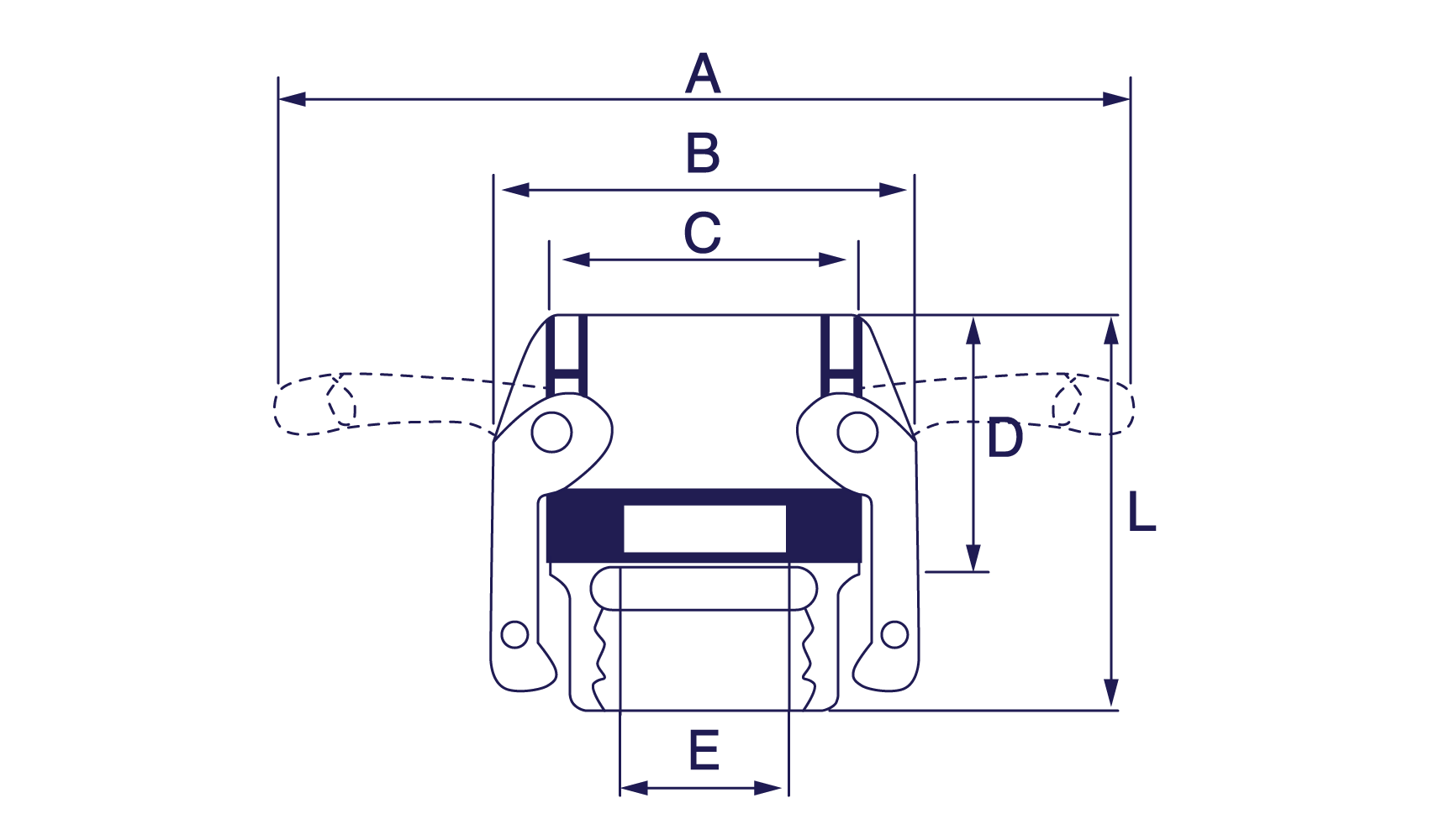 TYPE B FEMALE COUPLER x MALE THREAD